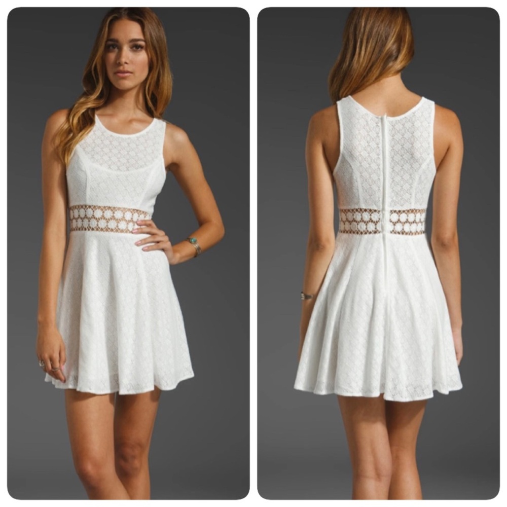 Free People "Daisy Waist" Fit & Flare Mini Dress, Size 6